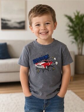 Mish Boys NWT Kids Grey Graphic Tee with Red Race Car